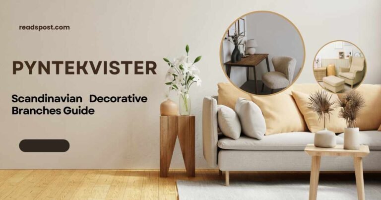 Pyntekvister decorative branches in Scandinavian minimalist interior decor
