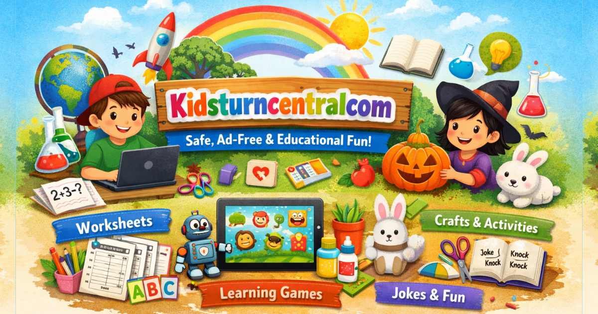 Kidsturncentralcom's educational resources for kids, offering fun and safe learning experiences.