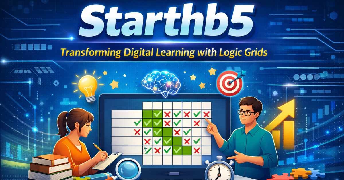 Starthb5: Digital learning with logic grid, enhancing problem-solving skills.